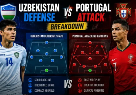 Uzbekistan defense vs Portugal attack breakdown