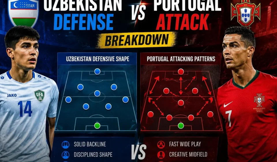 Uzbekistan defense vs Portugal attack breakdown